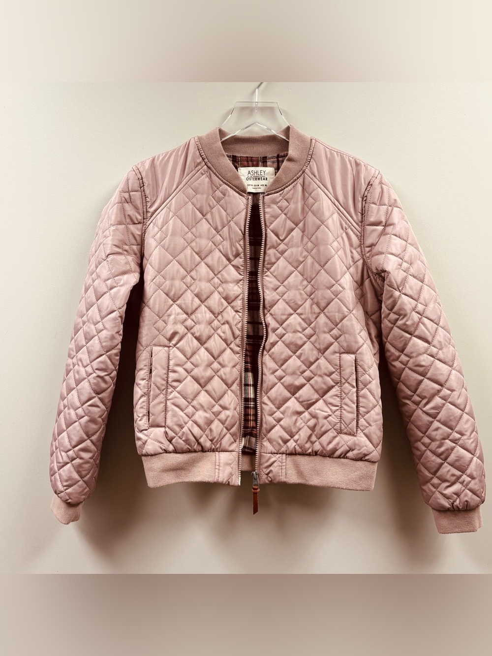 Ashley by 26 International Pink Jacket – Quilted Bomber Style, Women’s M - Picture 4 of 7